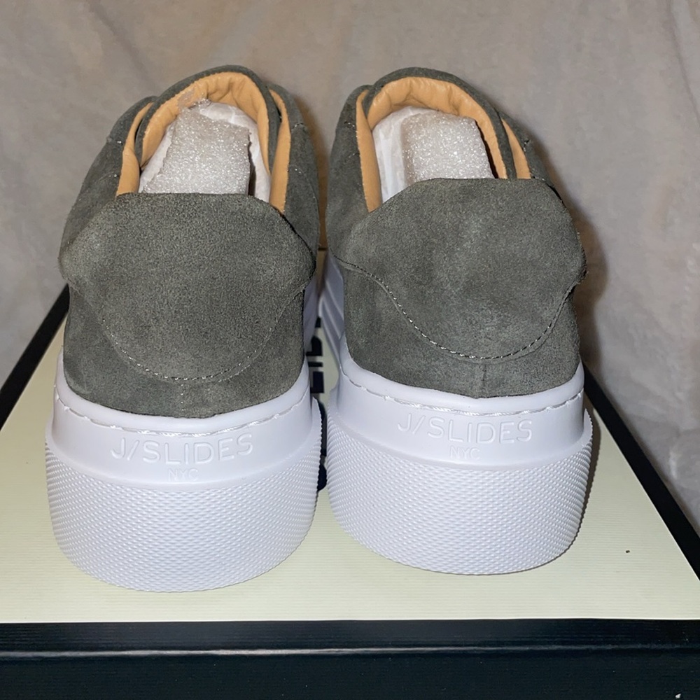 NWT J/SLIDES AMANDA Khaki Suede Sneaker - Picture 10 of 15